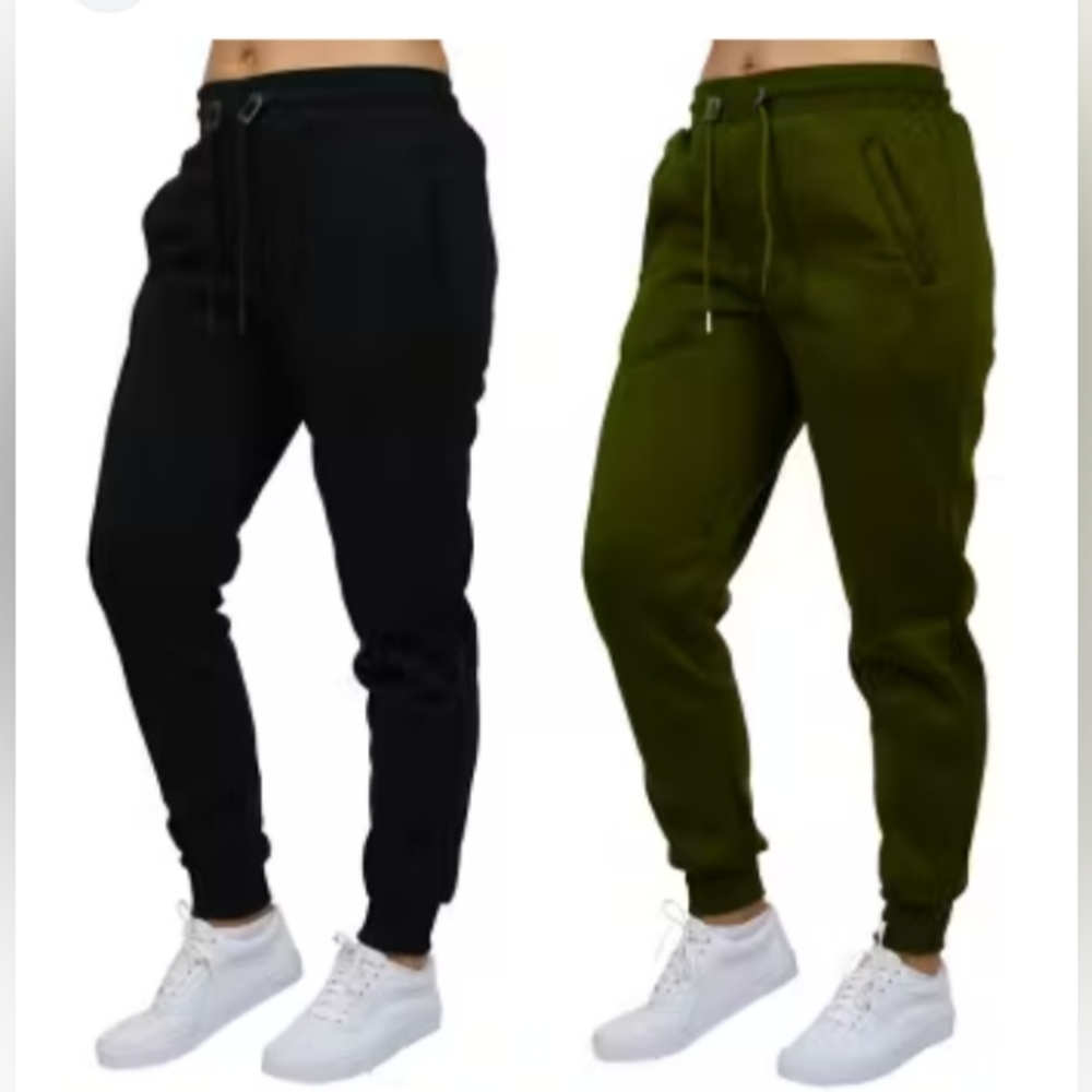 Blue Ice, Olive Green Slim Fit Jogger Track Pants, Size Medium